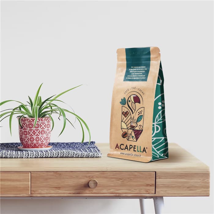 Kraft Paper 12 Oz Sustainable Stand Up Biodegradable Coffee Bags Wholesale China
