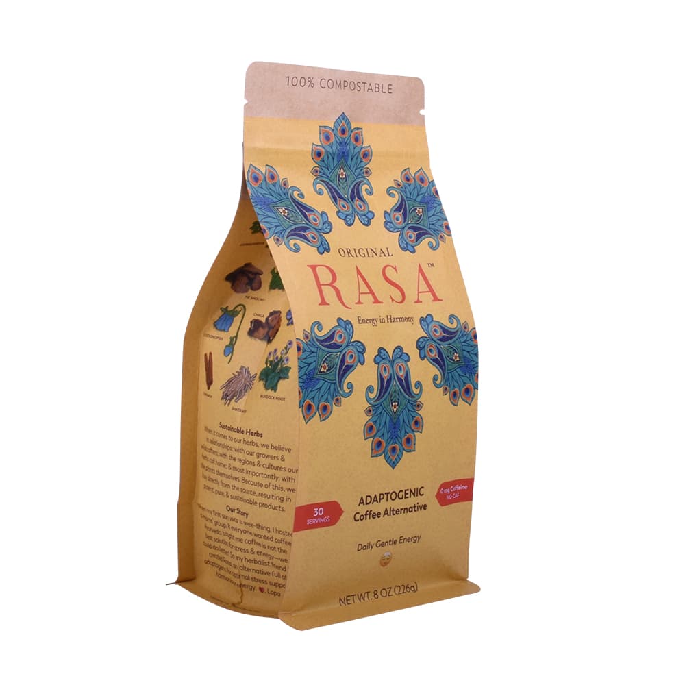 Stand Up Flat Bottom Coffee Bags Wholesale